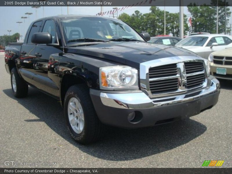 Black / Medium Slate Gray 2005 Dodge Dakota SLT Quad Cab
