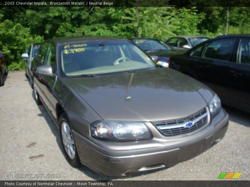 Bronzemist Metallic / Neutral Beige 2003 Chevrolet Impala