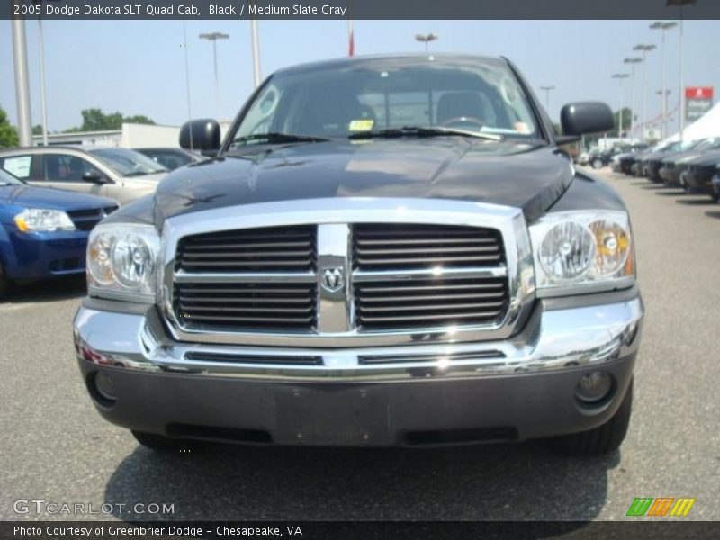 Black / Medium Slate Gray 2005 Dodge Dakota SLT Quad Cab
