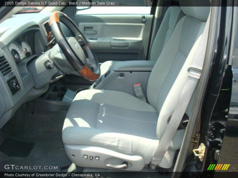 Black / Medium Slate Gray 2005 Dodge Dakota SLT Quad Cab