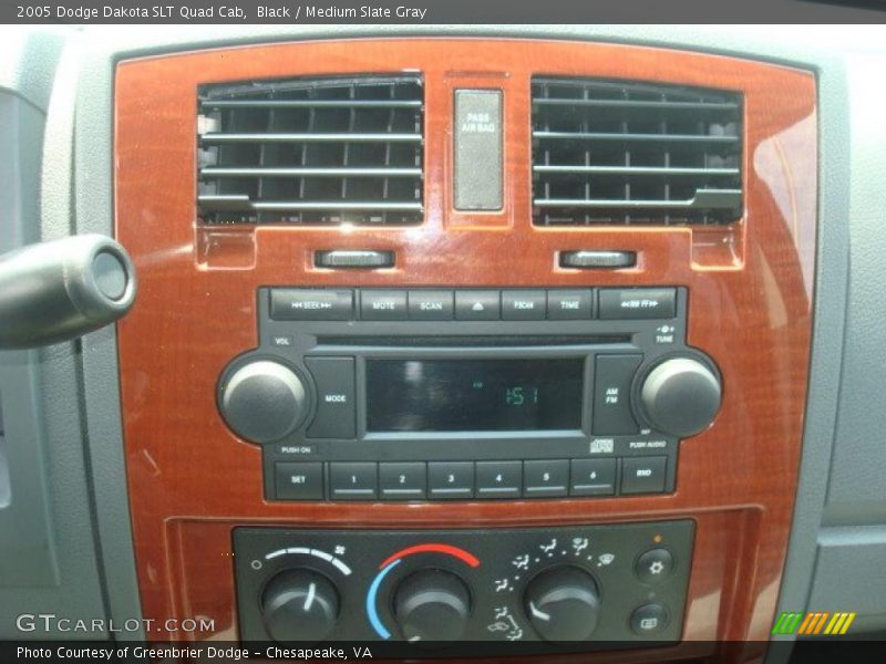 Black / Medium Slate Gray 2005 Dodge Dakota SLT Quad Cab