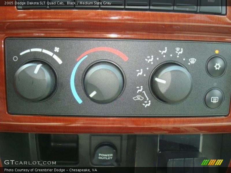 Black / Medium Slate Gray 2005 Dodge Dakota SLT Quad Cab