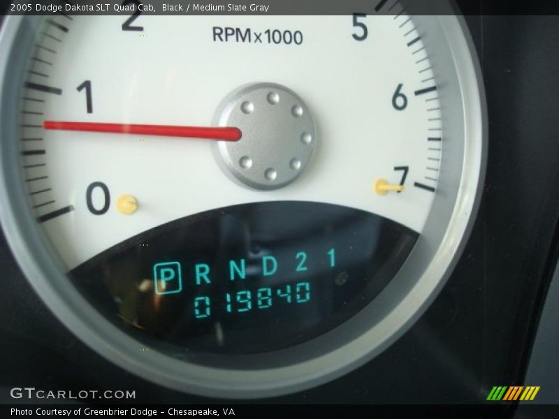 Black / Medium Slate Gray 2005 Dodge Dakota SLT Quad Cab