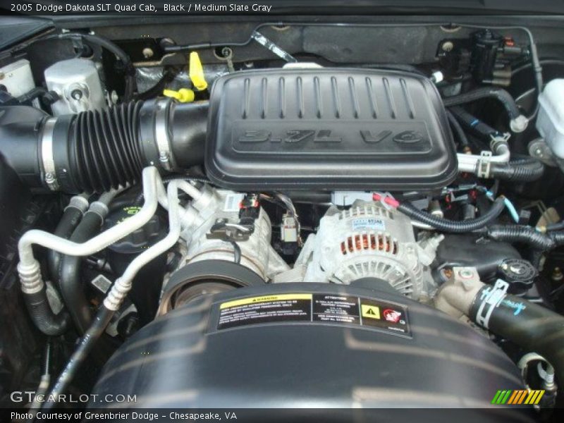 Black / Medium Slate Gray 2005 Dodge Dakota SLT Quad Cab