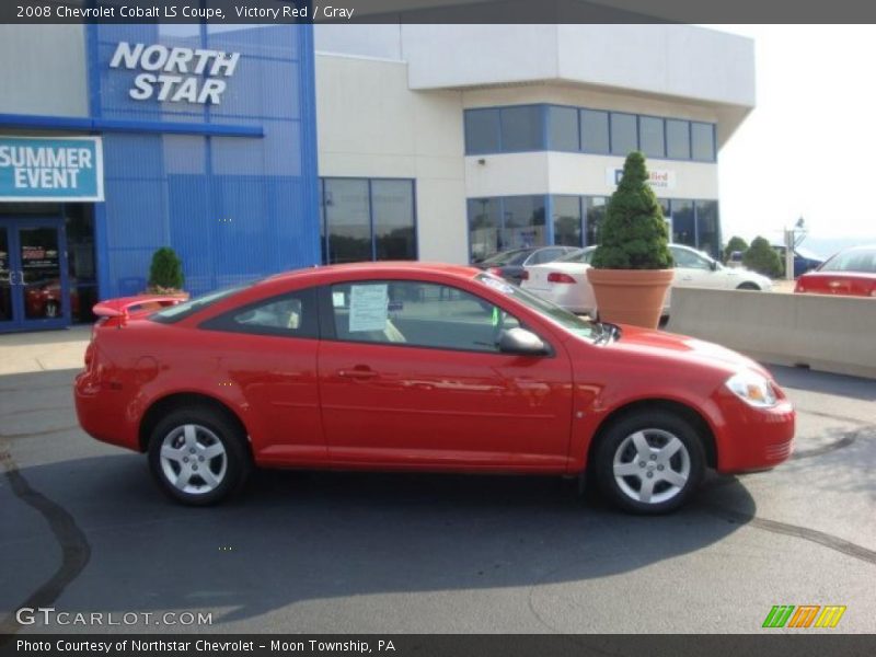 Victory Red / Gray 2008 Chevrolet Cobalt LS Coupe