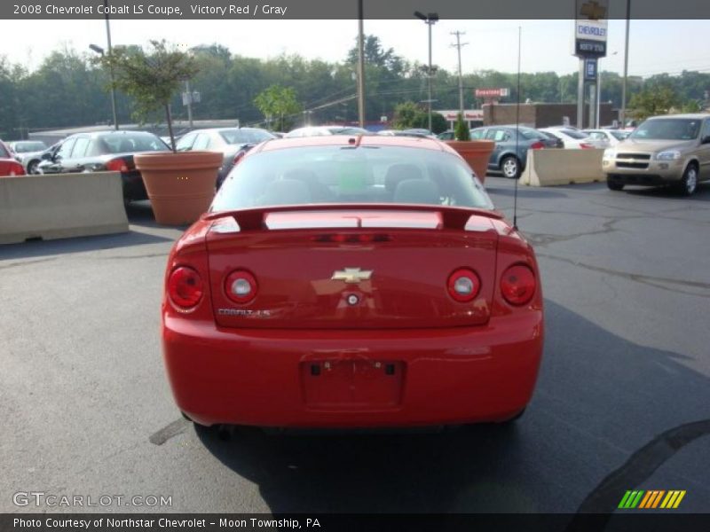 Victory Red / Gray 2008 Chevrolet Cobalt LS Coupe