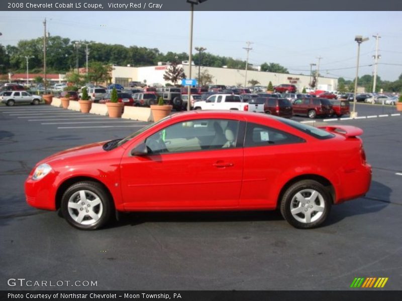 Victory Red / Gray 2008 Chevrolet Cobalt LS Coupe