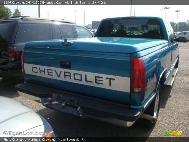 Bright Teal Metallic / Gray 1996 Chevrolet C/K K1500 Extended Cab 4x4