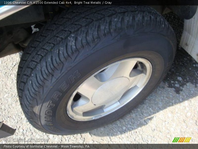 Bright Teal Metallic / Gray 1996 Chevrolet C/K K1500 Extended Cab 4x4