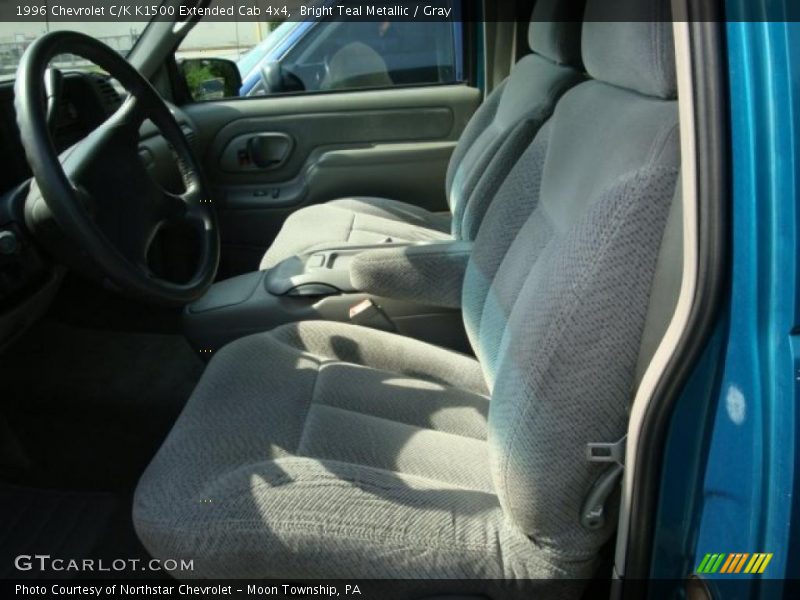 Bright Teal Metallic / Gray 1996 Chevrolet C/K K1500 Extended Cab 4x4