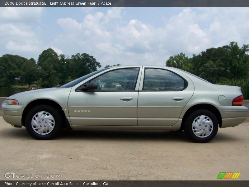 Light Cypress Green Pearl / Agate 2000 Dodge Stratus SE