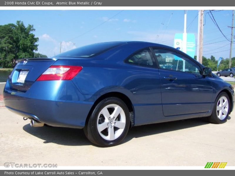Atomic Blue Metallic / Gray 2008 Honda Civic EX Coupe