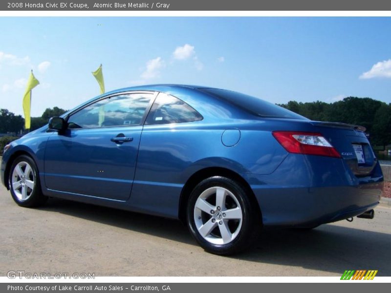 Atomic Blue Metallic / Gray 2008 Honda Civic EX Coupe