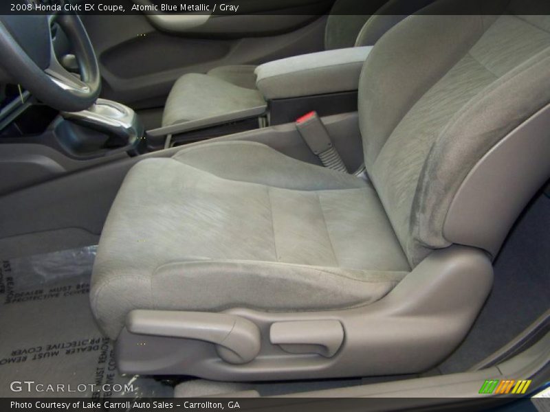 Atomic Blue Metallic / Gray 2008 Honda Civic EX Coupe