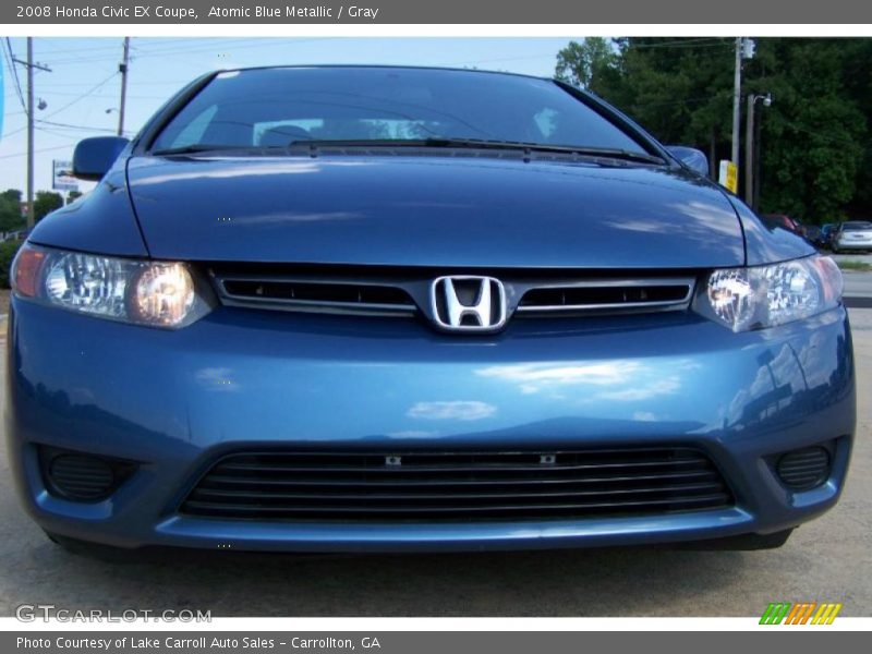 Atomic Blue Metallic / Gray 2008 Honda Civic EX Coupe