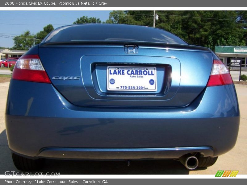 Atomic Blue Metallic / Gray 2008 Honda Civic EX Coupe