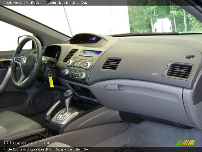 Atomic Blue Metallic / Gray 2008 Honda Civic EX Coupe