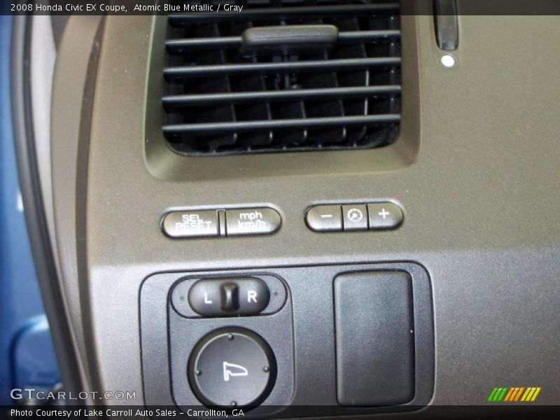 Atomic Blue Metallic / Gray 2008 Honda Civic EX Coupe