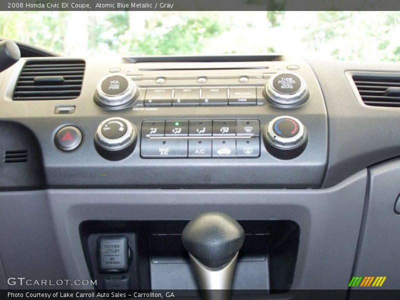 Atomic Blue Metallic / Gray 2008 Honda Civic EX Coupe