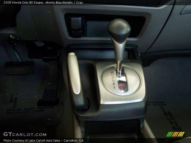 Atomic Blue Metallic / Gray 2008 Honda Civic EX Coupe