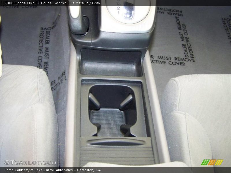 Atomic Blue Metallic / Gray 2008 Honda Civic EX Coupe