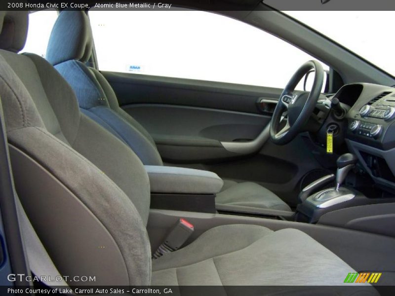 Atomic Blue Metallic / Gray 2008 Honda Civic EX Coupe