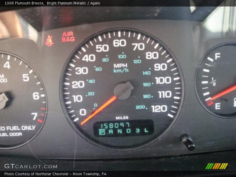 Bright Platinum Metallic / Agate 1998 Plymouth Breeze