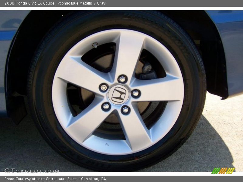 Atomic Blue Metallic / Gray 2008 Honda Civic EX Coupe