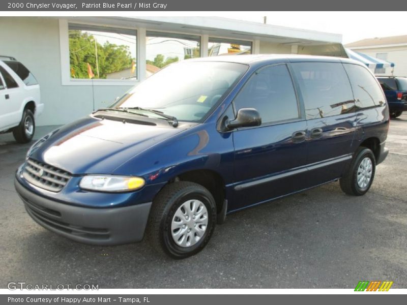 Patriot Blue Pearl / Mist Gray 2000 Chrysler Voyager