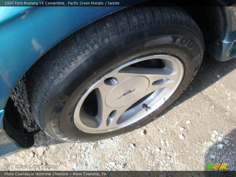 Pacific Green Metallic / Saddle 1997 Ford Mustang V6 Convertible