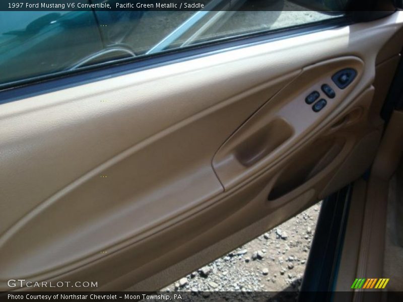 Pacific Green Metallic / Saddle 1997 Ford Mustang V6 Convertible