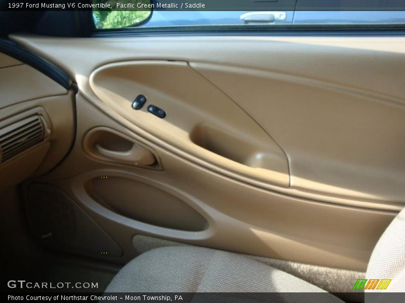 Pacific Green Metallic / Saddle 1997 Ford Mustang V6 Convertible