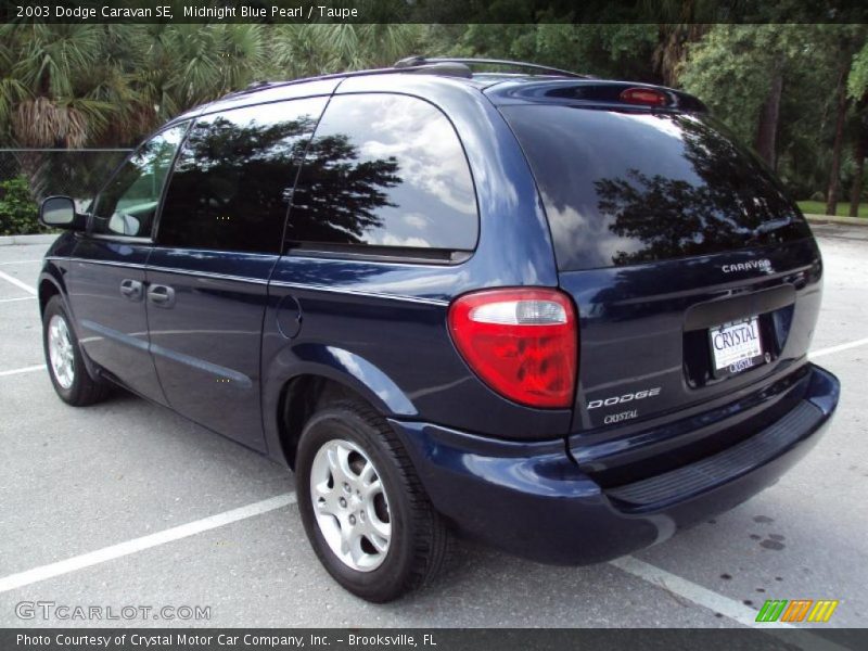 Midnight Blue Pearl / Taupe 2003 Dodge Caravan SE