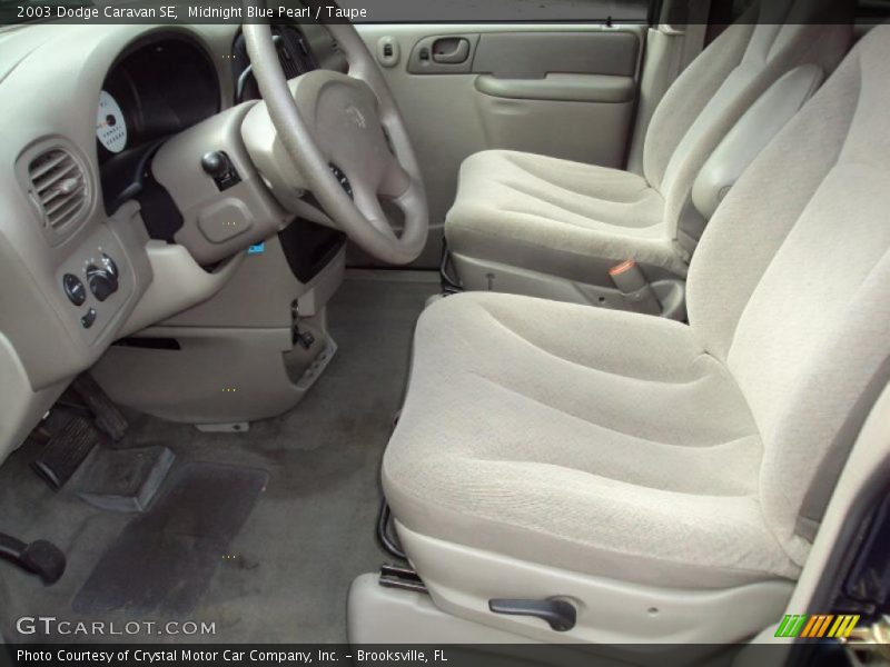 Midnight Blue Pearl / Taupe 2003 Dodge Caravan SE