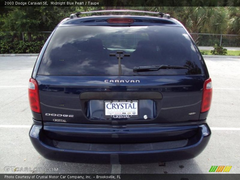 Midnight Blue Pearl / Taupe 2003 Dodge Caravan SE