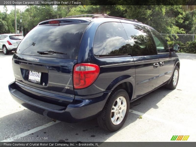 Midnight Blue Pearl / Taupe 2003 Dodge Caravan SE