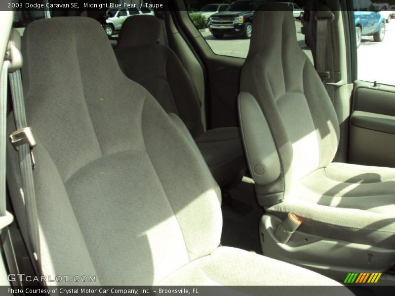 Midnight Blue Pearl / Taupe 2003 Dodge Caravan SE