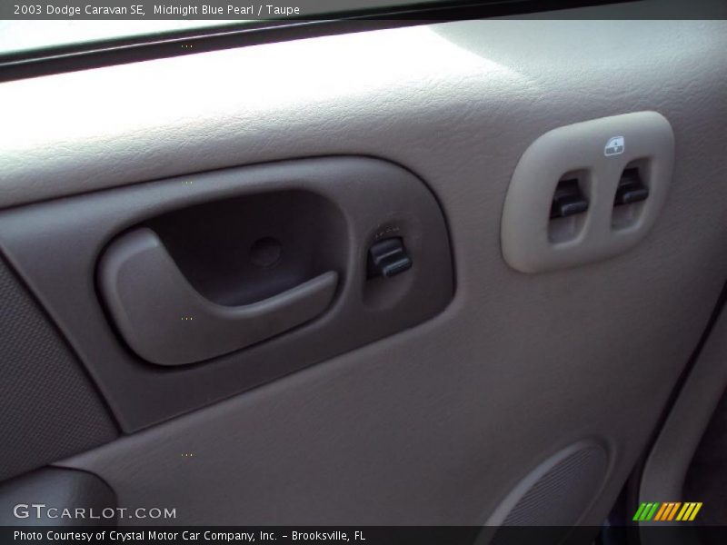 Midnight Blue Pearl / Taupe 2003 Dodge Caravan SE