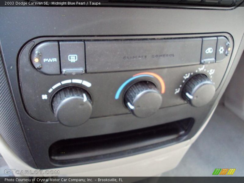 Midnight Blue Pearl / Taupe 2003 Dodge Caravan SE