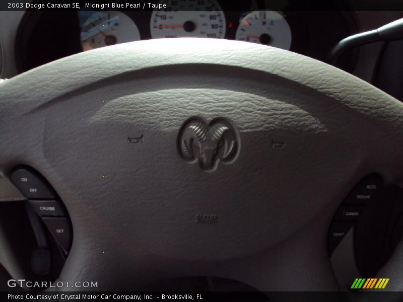 Midnight Blue Pearl / Taupe 2003 Dodge Caravan SE