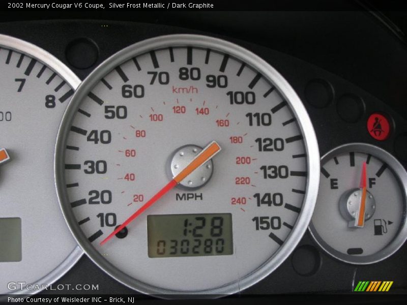 Silver Frost Metallic / Dark Graphite 2002 Mercury Cougar V6 Coupe