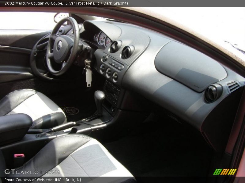 Silver Frost Metallic / Dark Graphite 2002 Mercury Cougar V6 Coupe