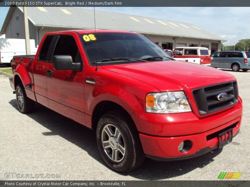 Bright Red / Medium/Dark Flint 2008 Ford F150 STX SuperCab
