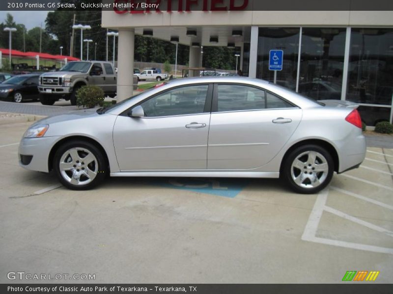 Quicksilver Metallic / Ebony 2010 Pontiac G6 Sedan