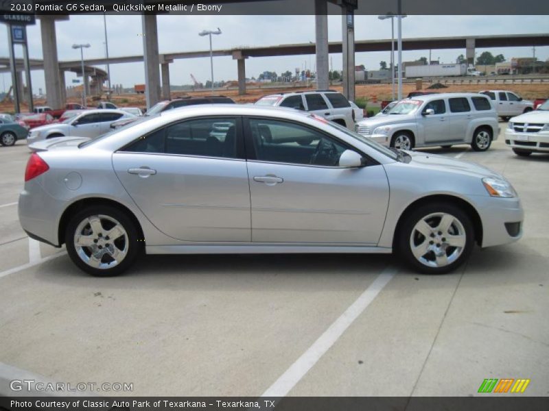 Quicksilver Metallic / Ebony 2010 Pontiac G6 Sedan