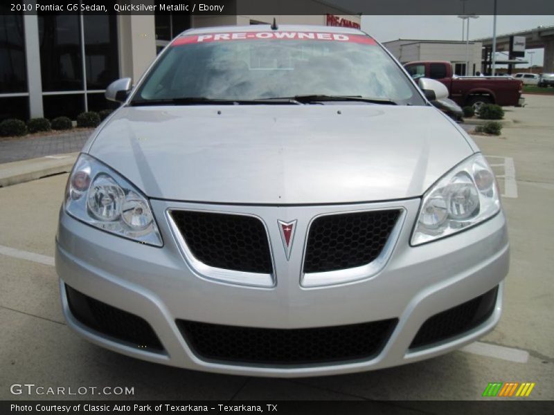 Quicksilver Metallic / Ebony 2010 Pontiac G6 Sedan