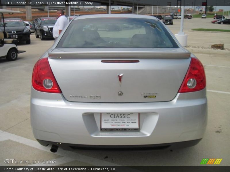 Quicksilver Metallic / Ebony 2010 Pontiac G6 Sedan