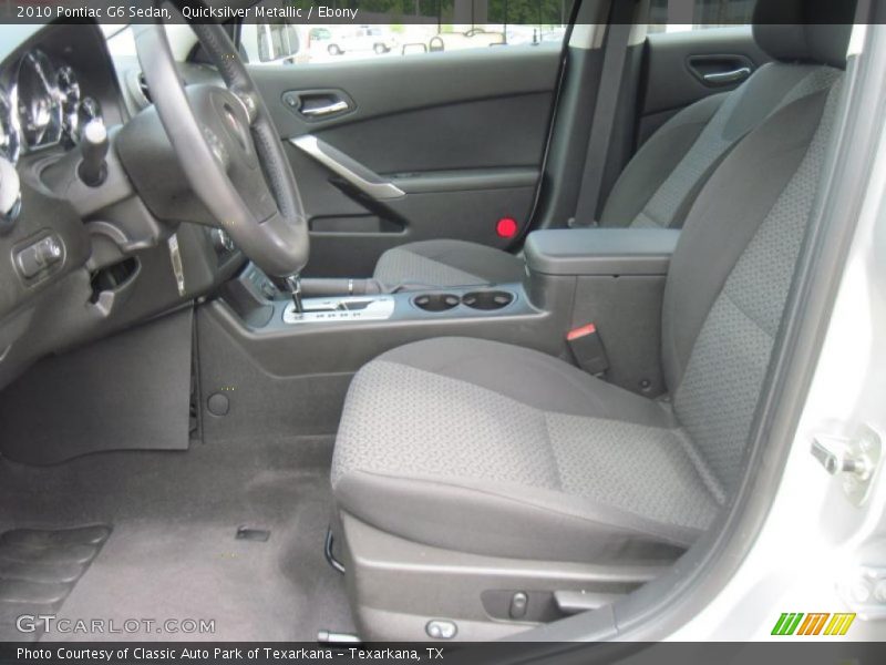 Quicksilver Metallic / Ebony 2010 Pontiac G6 Sedan