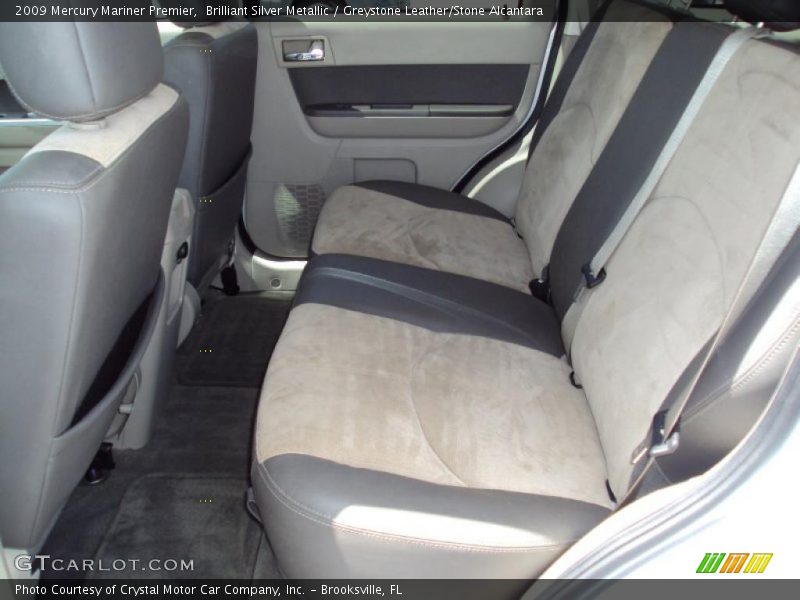 Brilliant Silver Metallic / Greystone Leather/Stone Alcantara 2009 Mercury Mariner Premier