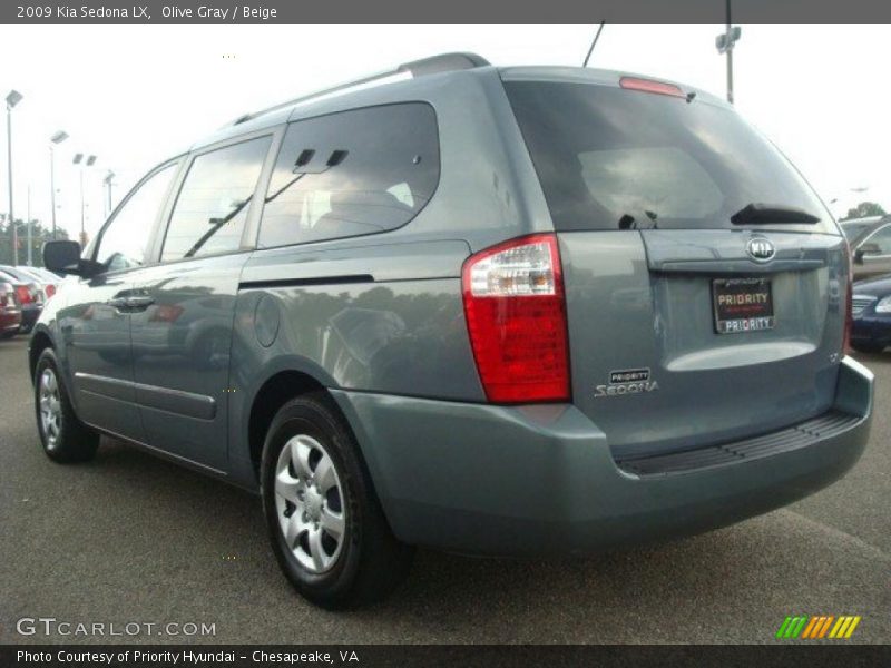 Olive Gray / Beige 2009 Kia Sedona LX